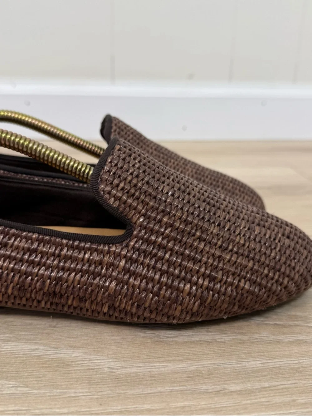 Birdies Brown Woven Loafers